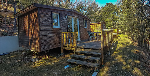Groot chalet met badkamer en keuken