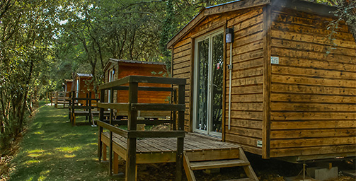 Klein hotelchalet met badkamer, geen keuken